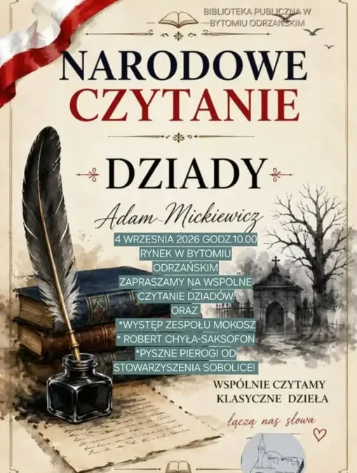 Narodowe Czytanie „Dziadów” w Bytomiu Odrzańskim – 4 września na rynku