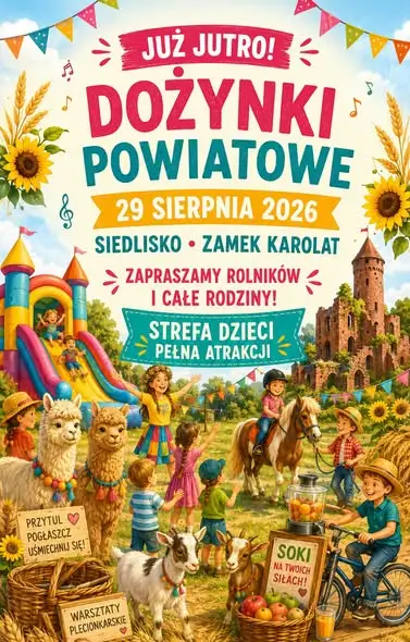 Dożynki Powiatowe w Siedlisku już jutro! Zamek Karolat zaprasza na święto plonów