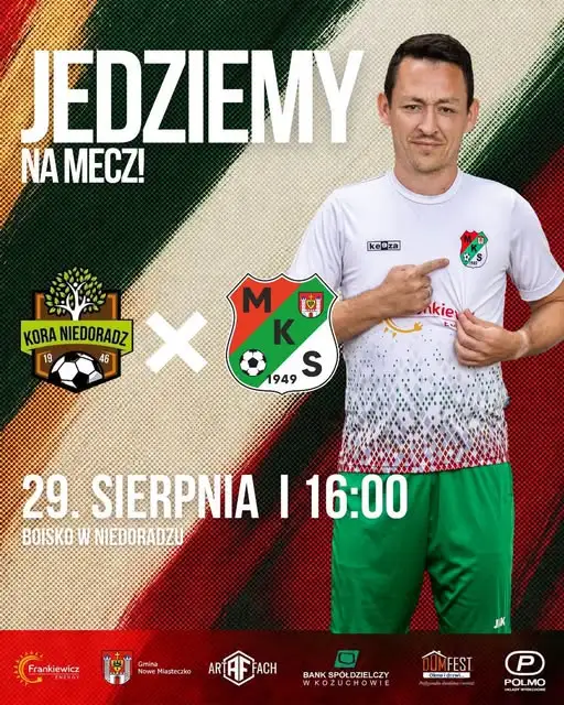 Kora Niedoradz podejmie MKS Frankiewicz Energy w 3. kolejce klasy A