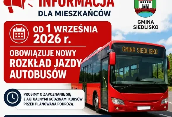 Gmina Siedlisko: nowy rozkład jazdy od 1 września, zawieszone kursy linii 8 wracają?
