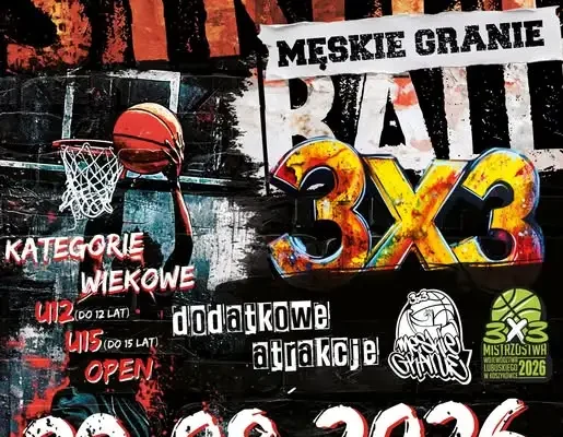 Męskie Granie 3×3 Streetball 2026 – turniej koszykówki w Nowej Soli