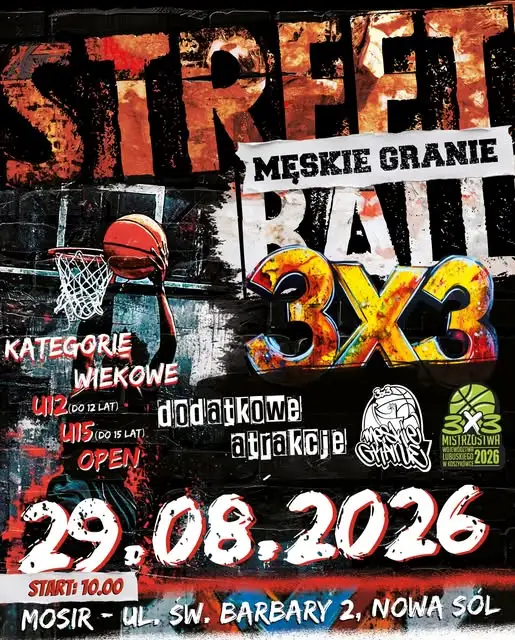 Męskie Granie 3×3 Streetball 2026 – turniej koszykówki w Nowej Soli
