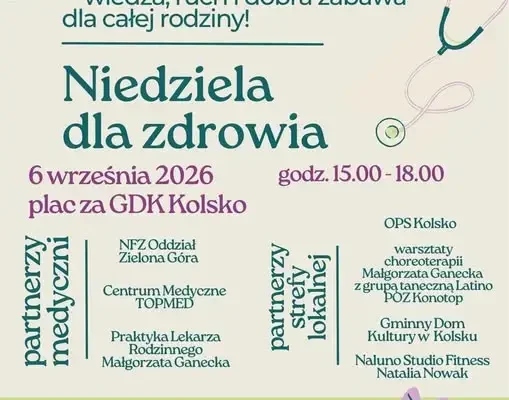 Niedziela dla zdrowia w gminie Kolsko – pierwsza edycja już wkrótce