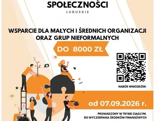 Rusza nabór wniosków w konkursie „Moc Małych Społeczności – Lubuskie” – do zdobycia 8 000 zł