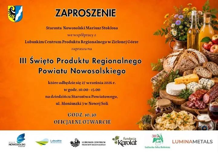 III Święto Produktu Regionalnego Powiatu Nowosolskiego – 27 września w Nowej Soli