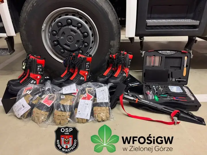 Nowy sprzęt ratowniczy dla OSP Nowe Miasteczko dzięki wsparciu WFOŚiGW