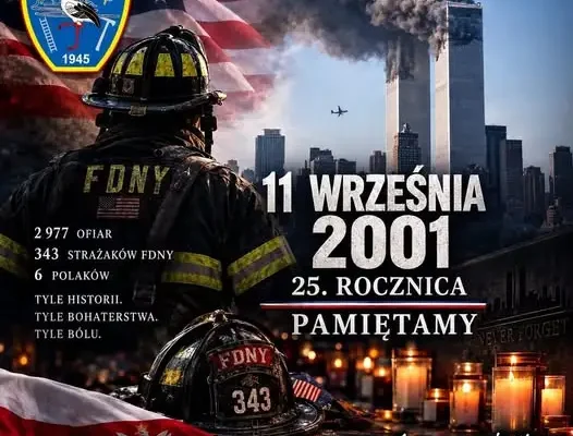 25. rocznica zamachów z 11 września. Strażacy z Bytomia Odrzańskiego oddali hołd bohaterom FDNY