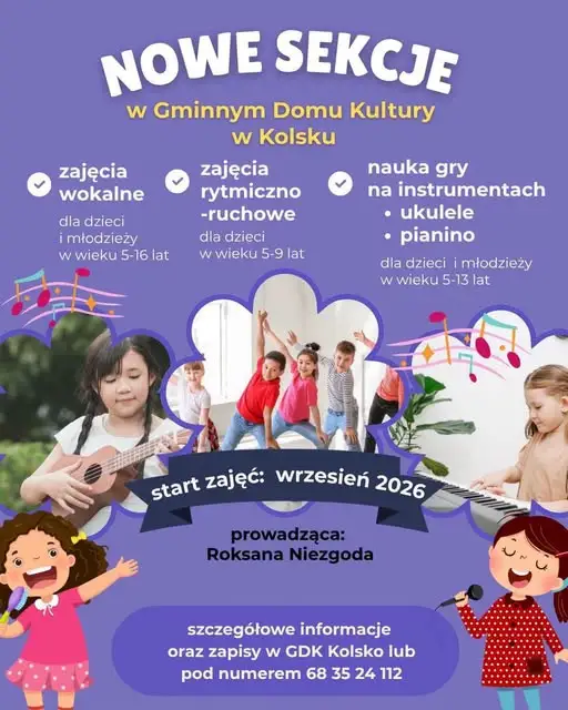 Gminny Dom Kultury w Kolsku zaprasza na nowy sezon zajęć muzycznych z Roksaną Niezgodą