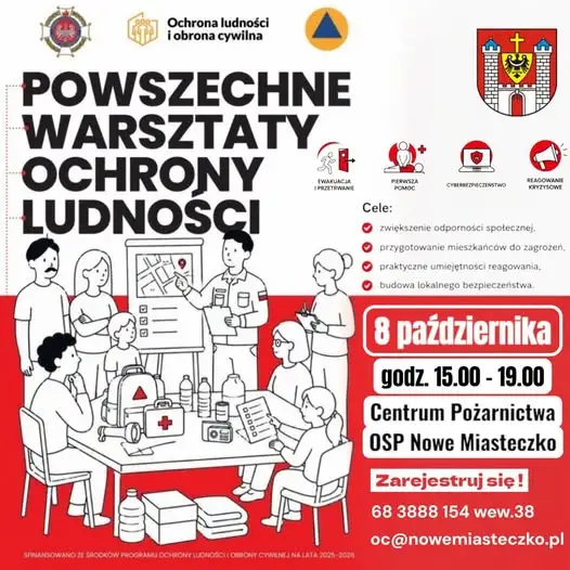 Nowe Miasteczko: warsztaty z obrony cywilnej już 8 października