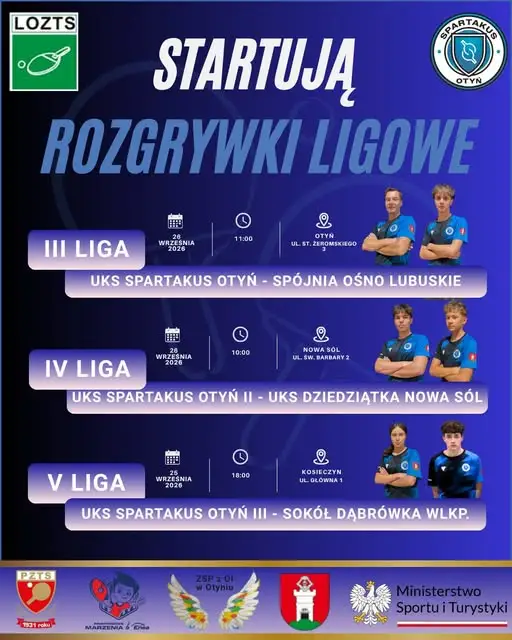 Spartakus Otyń rozpoczyna sezon ligowy – trzy zespoły w akcji