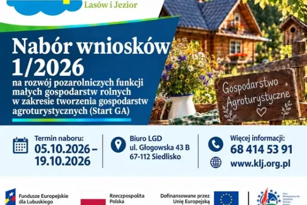Nabór wniosków na agroturystykę w Krainie Lasów i Jezior – START GA