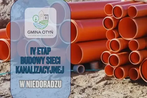 IV etap kanalizacji sanitarnej w Niedoradzu – prace startują pod koniec października