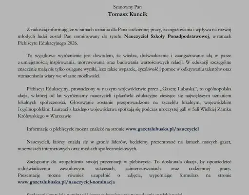 Nauczyciel z Nowego Miasteczka rezygnuje z walki o tytuł, by pomóc byłemu uczniowi