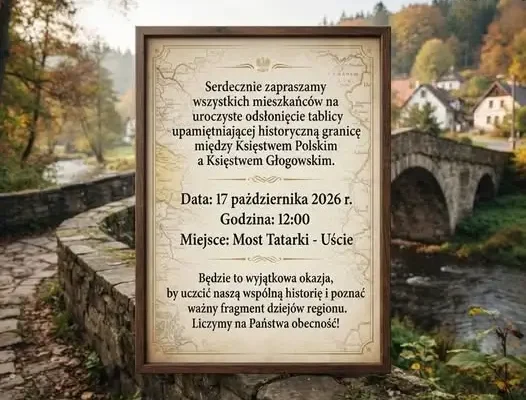 Uście: odsłonięcie tablicy upamiętniającej historyczną granicę między Księstwem Polskim a Głogowskim